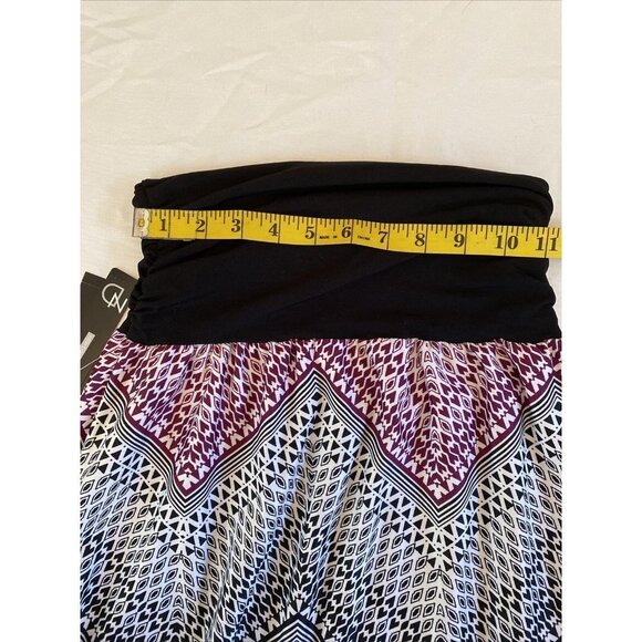 ND New Directions Boho Maxi Skirt S Chevron Geometric Multicolor Festival Y2K - Picture 9 of 9